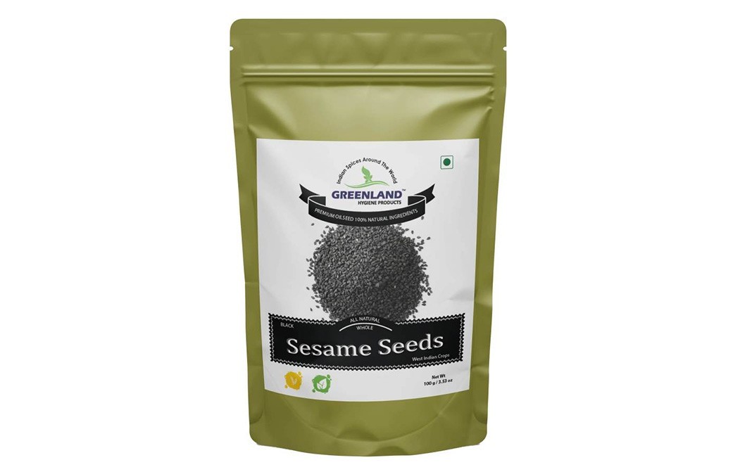 Greenland Black Whole Sesame Seeds    Pack  100 grams